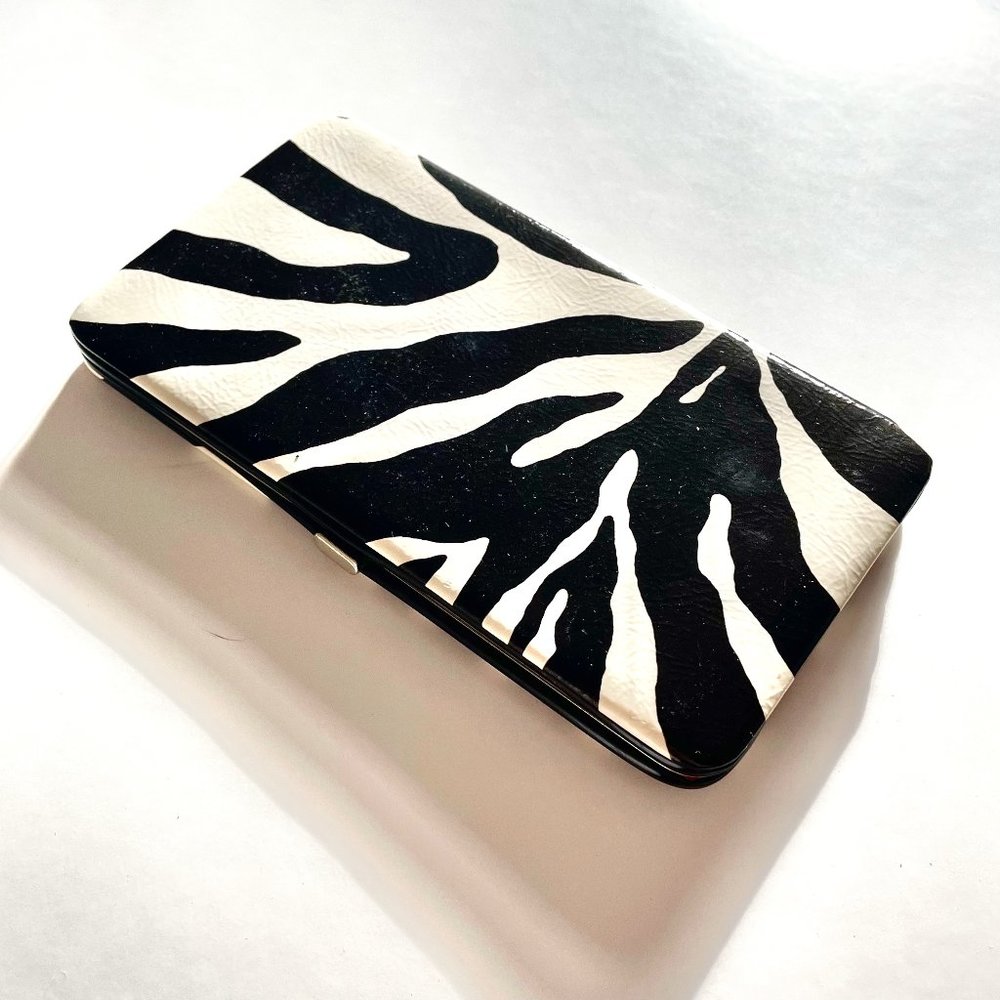 Black & White Zebra Striped Slim Wallet